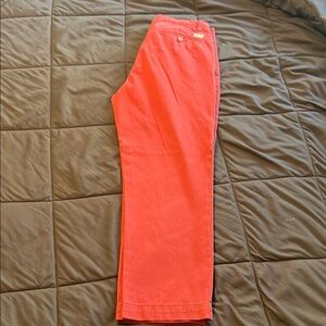 Men powder red khaki chino pants